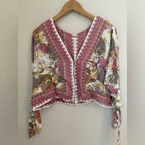 Free People Catch Me if You Can deep v-neck blouse